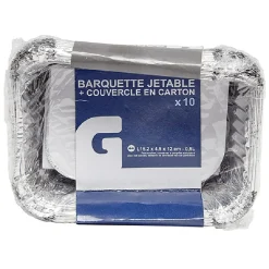 Barquette en aluminium 0,5L par 10