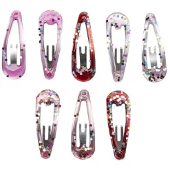 Barrette clic clac enfant fantaisie x8
