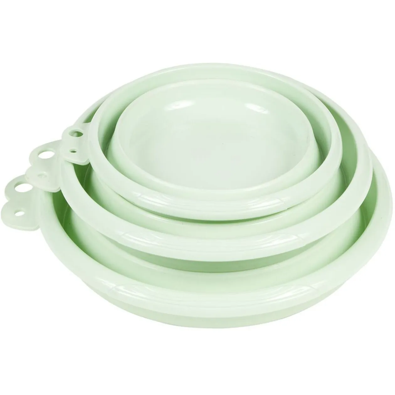 Bassine rétractable vert d'eau x3