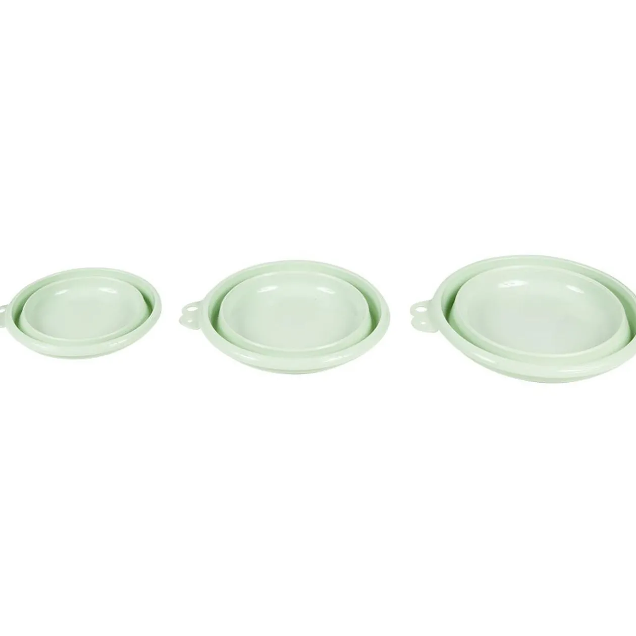 Bassine rétractable vert d'eau x3