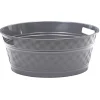 Bassine souple ronde motif quadrillé gris
