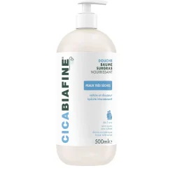 Baume douche surgras CicaBiafine nourrissant peaux très sèches 500ml