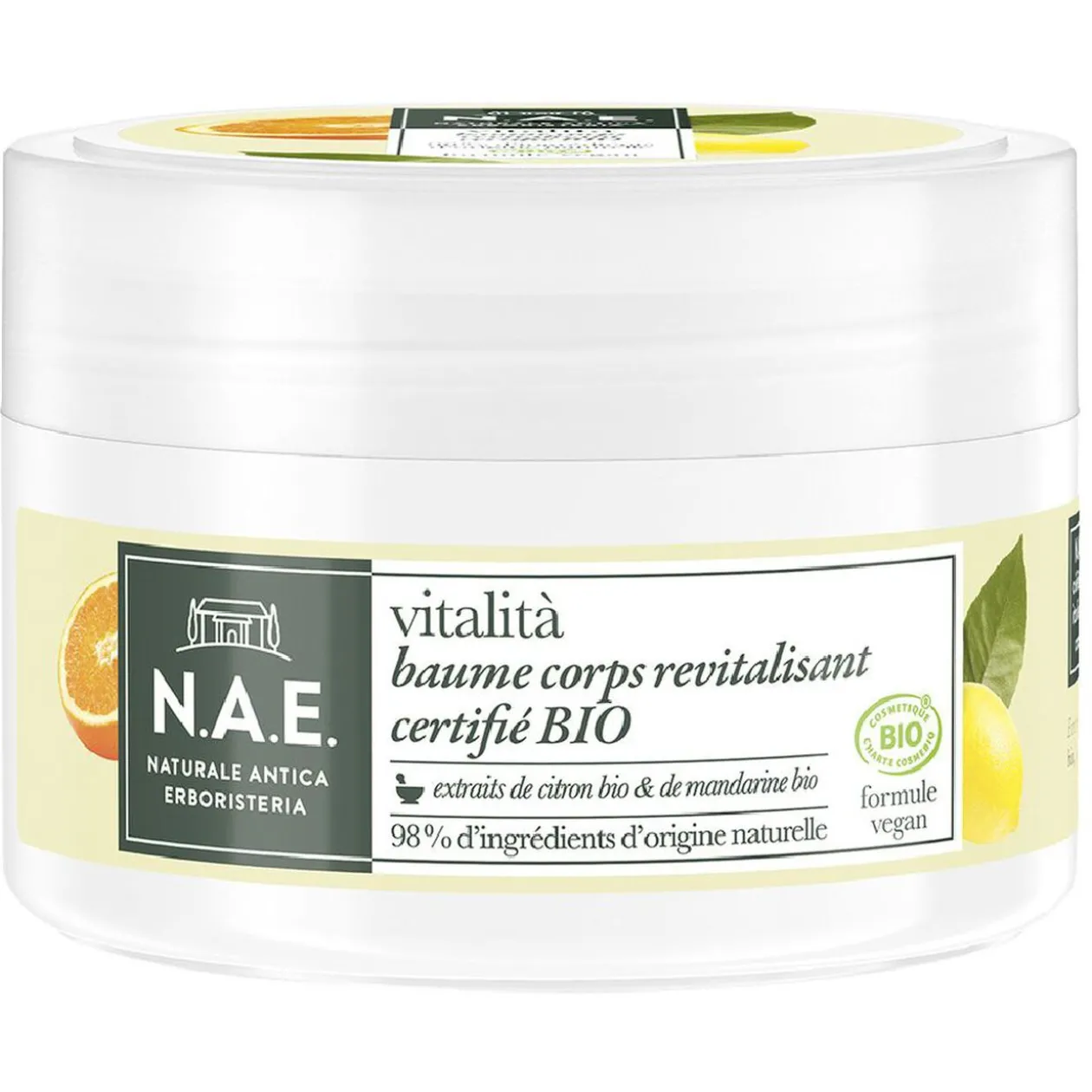 Baume pour le corps NAE citron et mandarine 200 ml