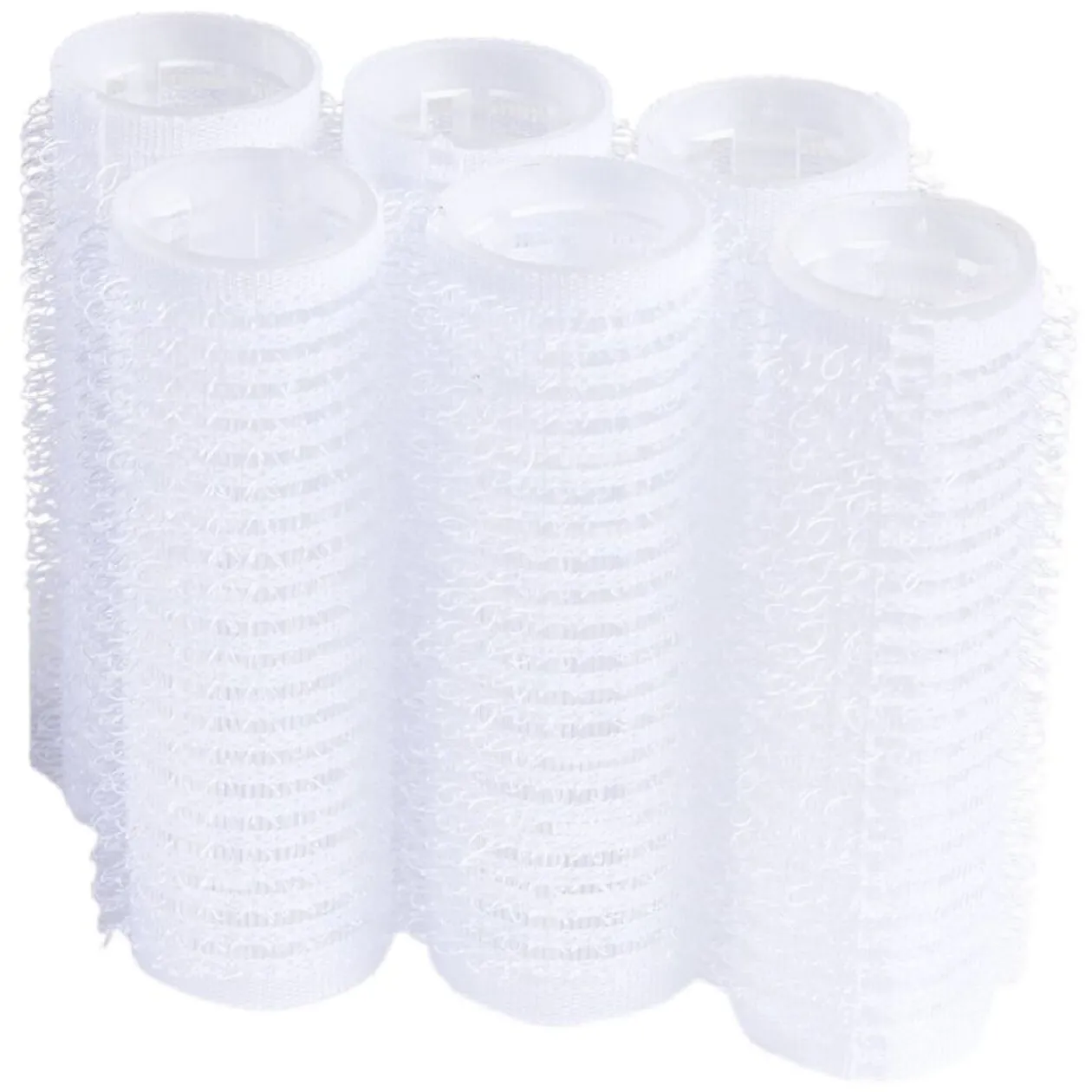 Bigoudi scratch latex blanc Ø2cm x6