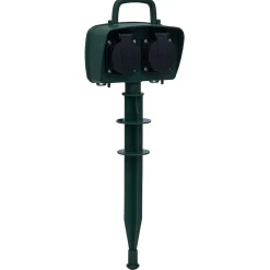 Biplite extérieure à planter 16A noir