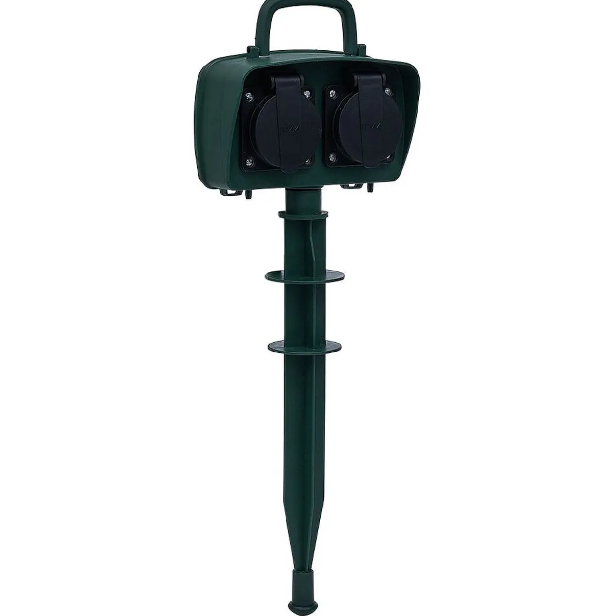 Biplite extérieure à planter 16A noir