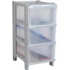 Bloc 3 tiroirs à roulettes