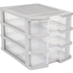 Bloc 3 tiroirs A4 gris