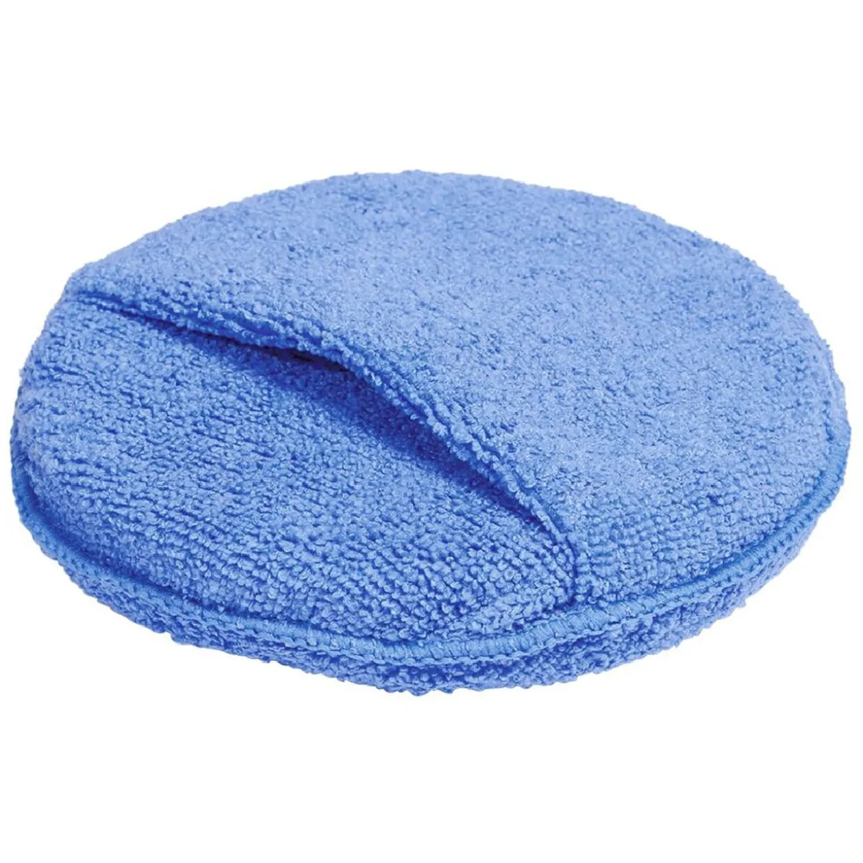 Bloc éponge ronde microfibre bleu 15x15cm x2