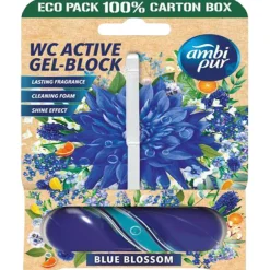 Bloc WC gel actif Ambi Pur parfum Blue Blossom