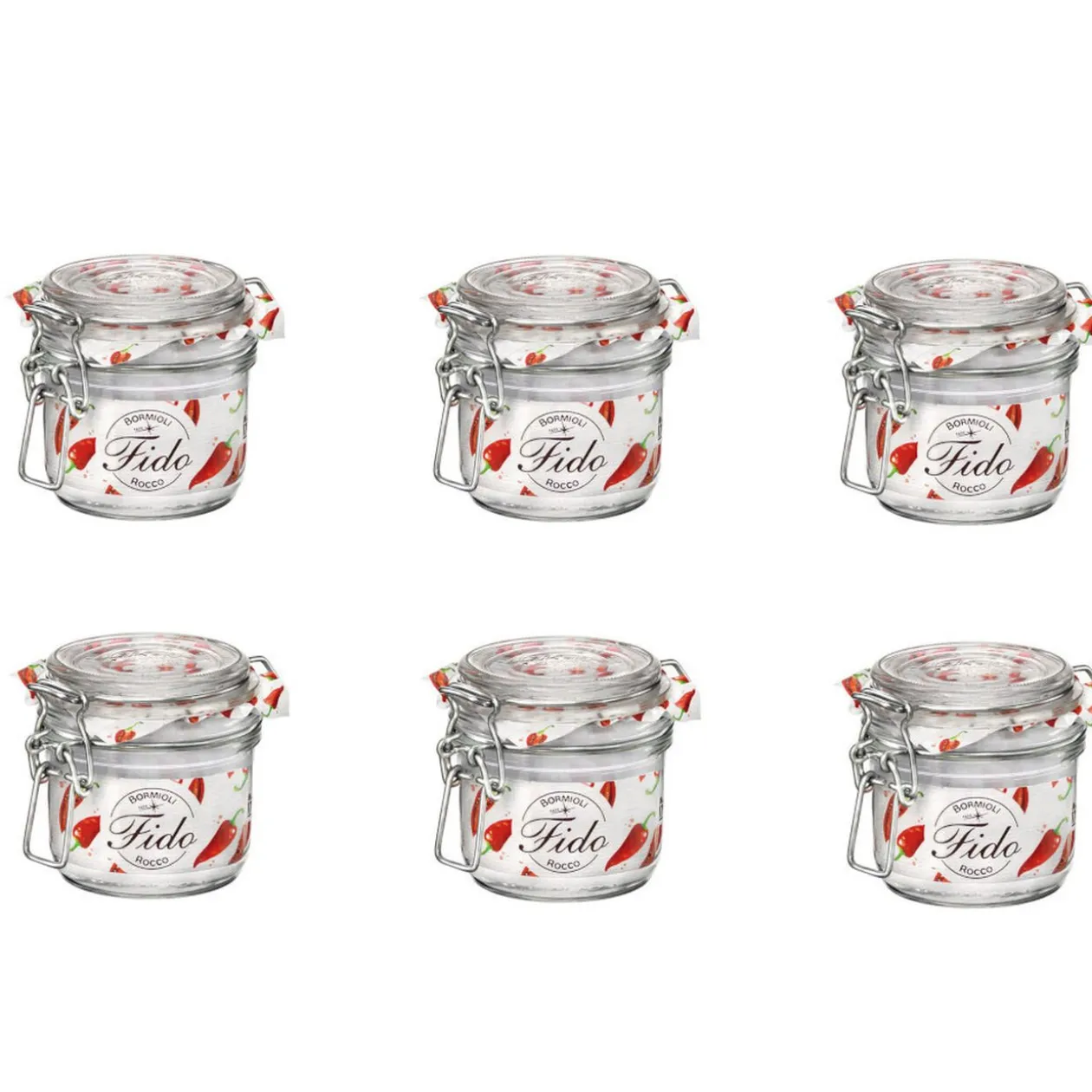 Bocal de conserve fermeture à clapet 200 ml x 6