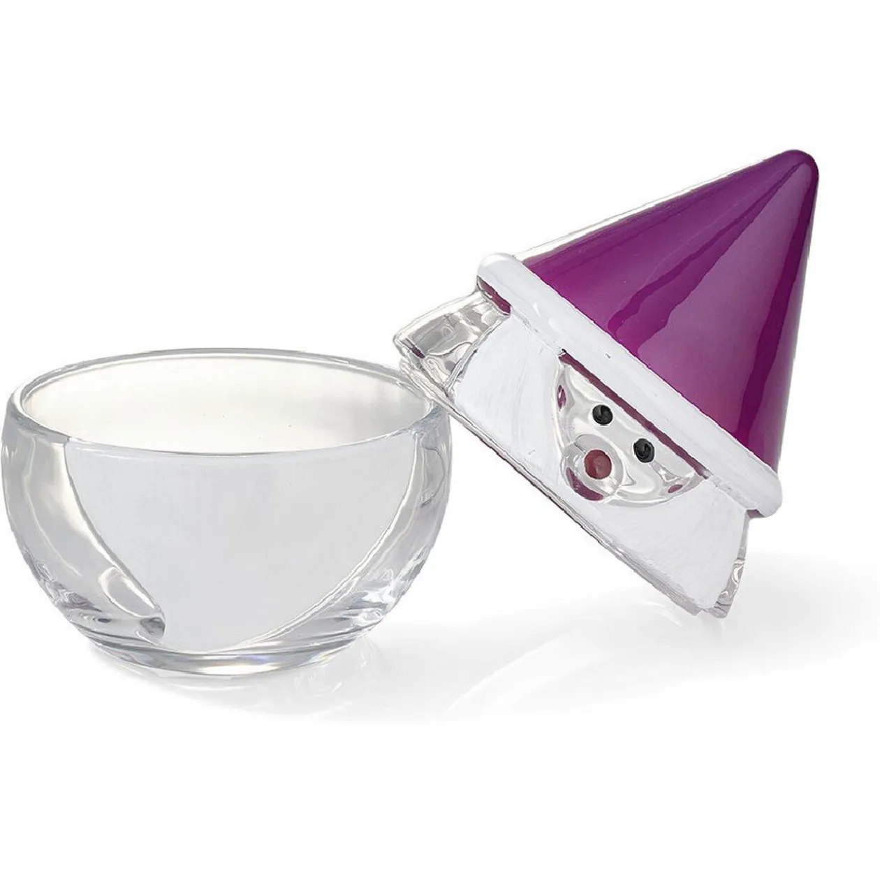 Bocal en verre avec couvercle design Père Noël