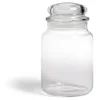 Bocal en verre transparent avec couvercle hermétique 800ml - H.17cm