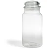 Bocal en verre transparent avec couvercle hermétique 800ml - H.22cm
