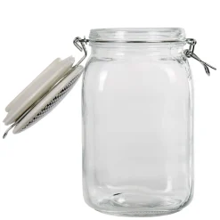 Bocal hermétique transparent avec couvercle design ethnique 1,5 L