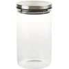 Bocal hermétique verre transparent couvercle métal silicone