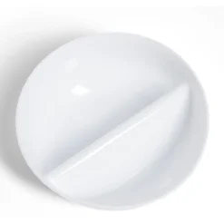 Bol à 2 compartiments 18x18xH5,5cm - 2 coloris