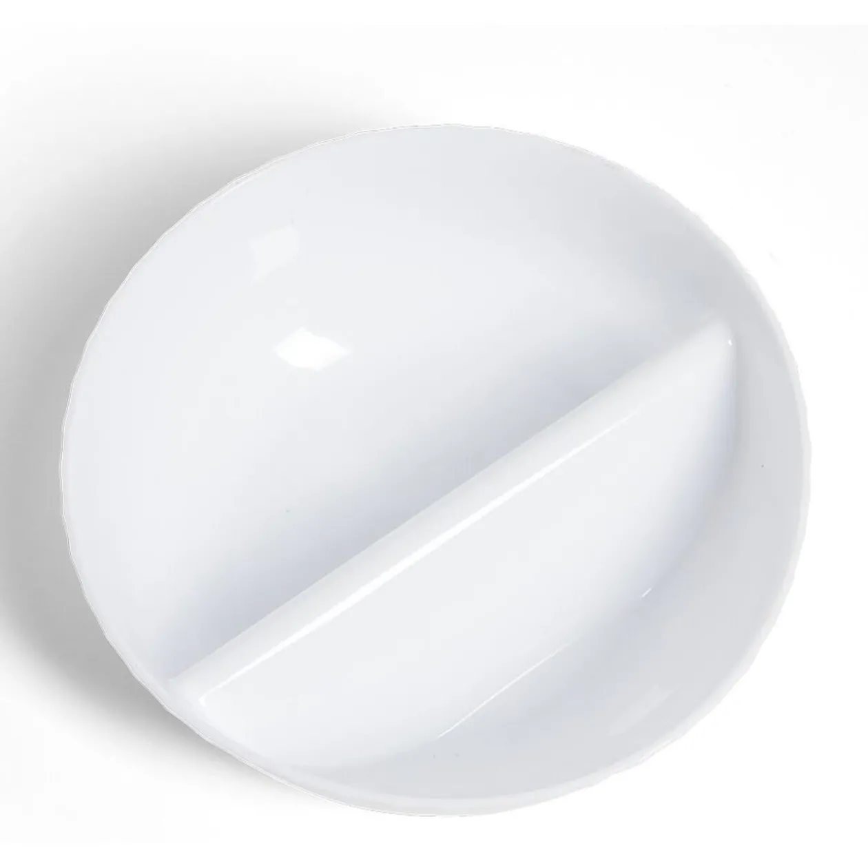 Bol à 2 compartiments 18x18xH5,5cm - 2 coloris