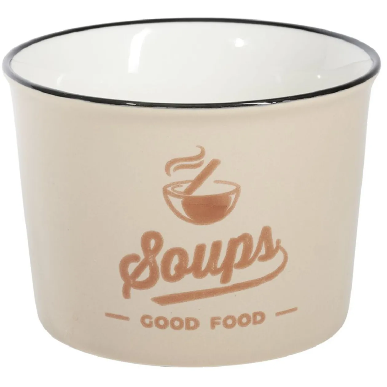 Bol à soupe inscription Soups Good Food 500ml