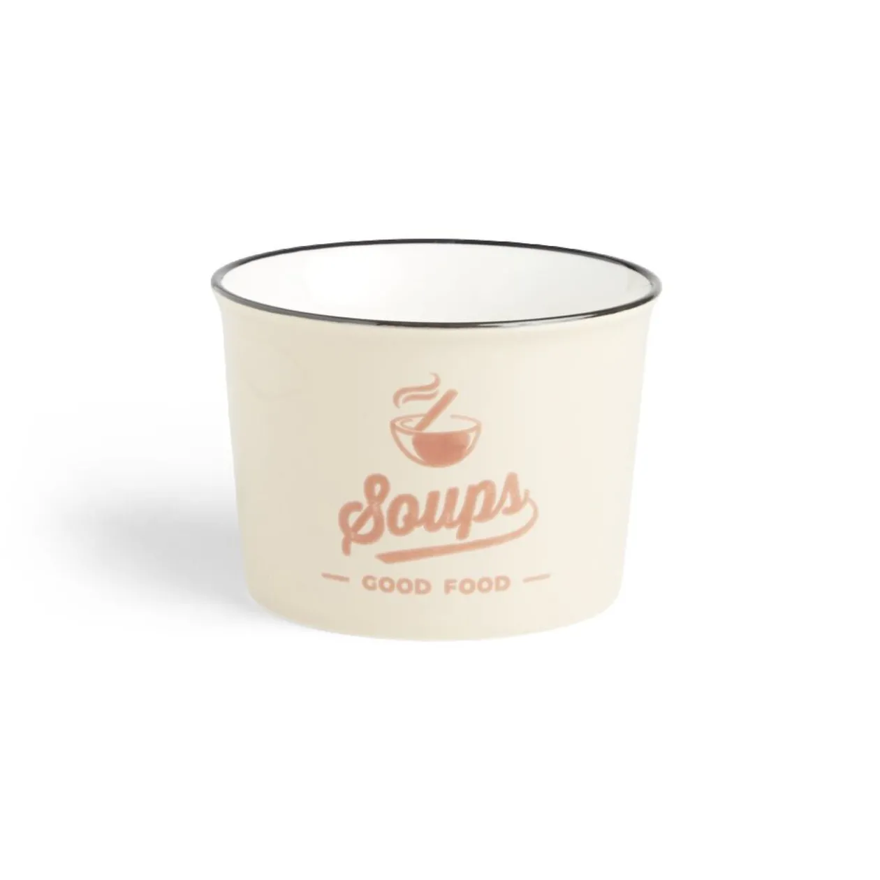 Bol à soupe 500ml faïence beige Ø12xH8,4cm