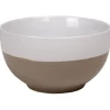 Bol bicolore blanc et taupe