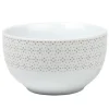Bol blanc à motif taupe