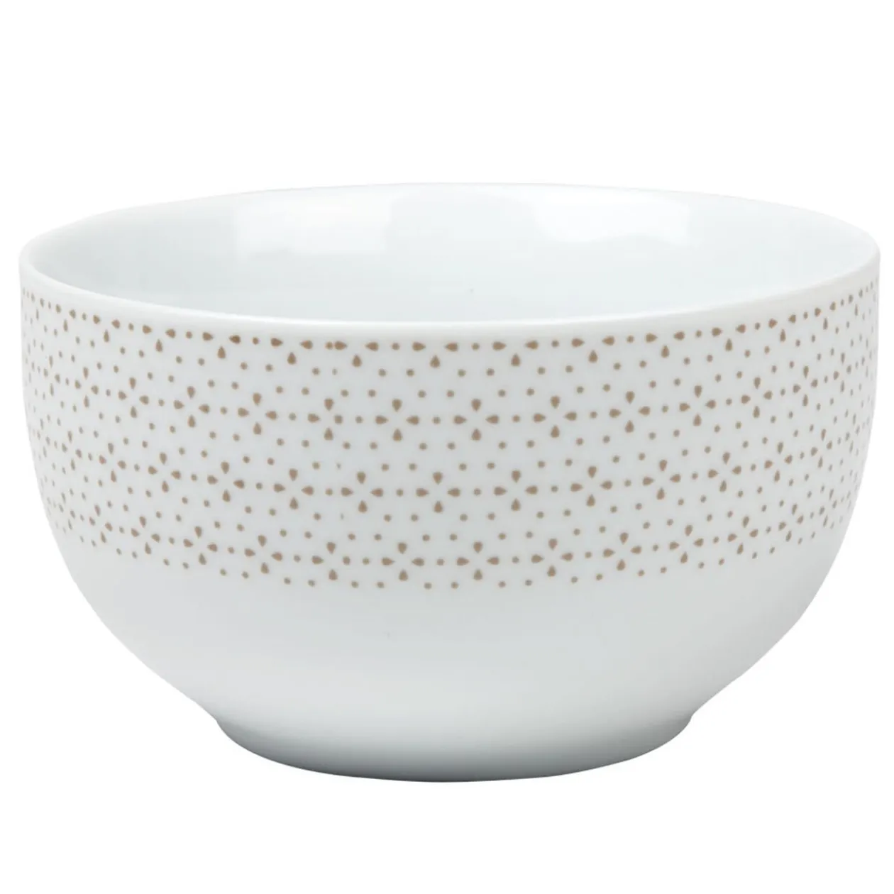 Bol blanc à motif taupe