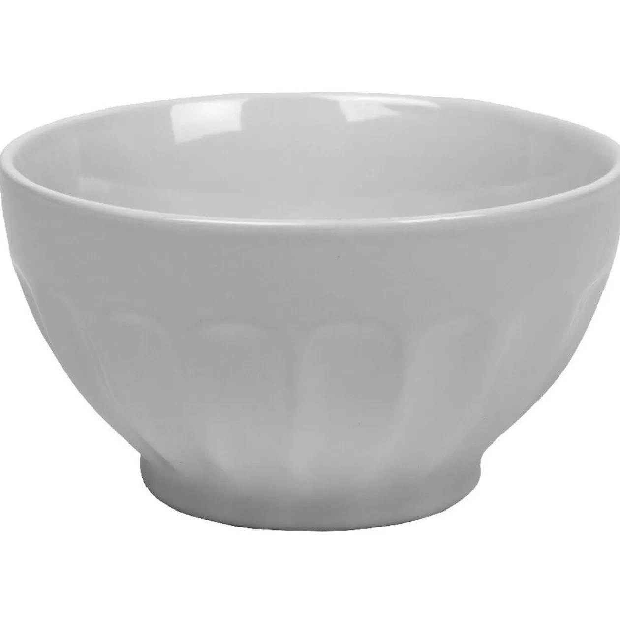 Bol blanc cotelé