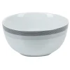 Bol blanc et gris Sérénité Rayures
