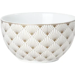 Bol blanc et rayons doré