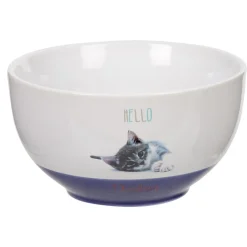 Bol blanc imprimé chat