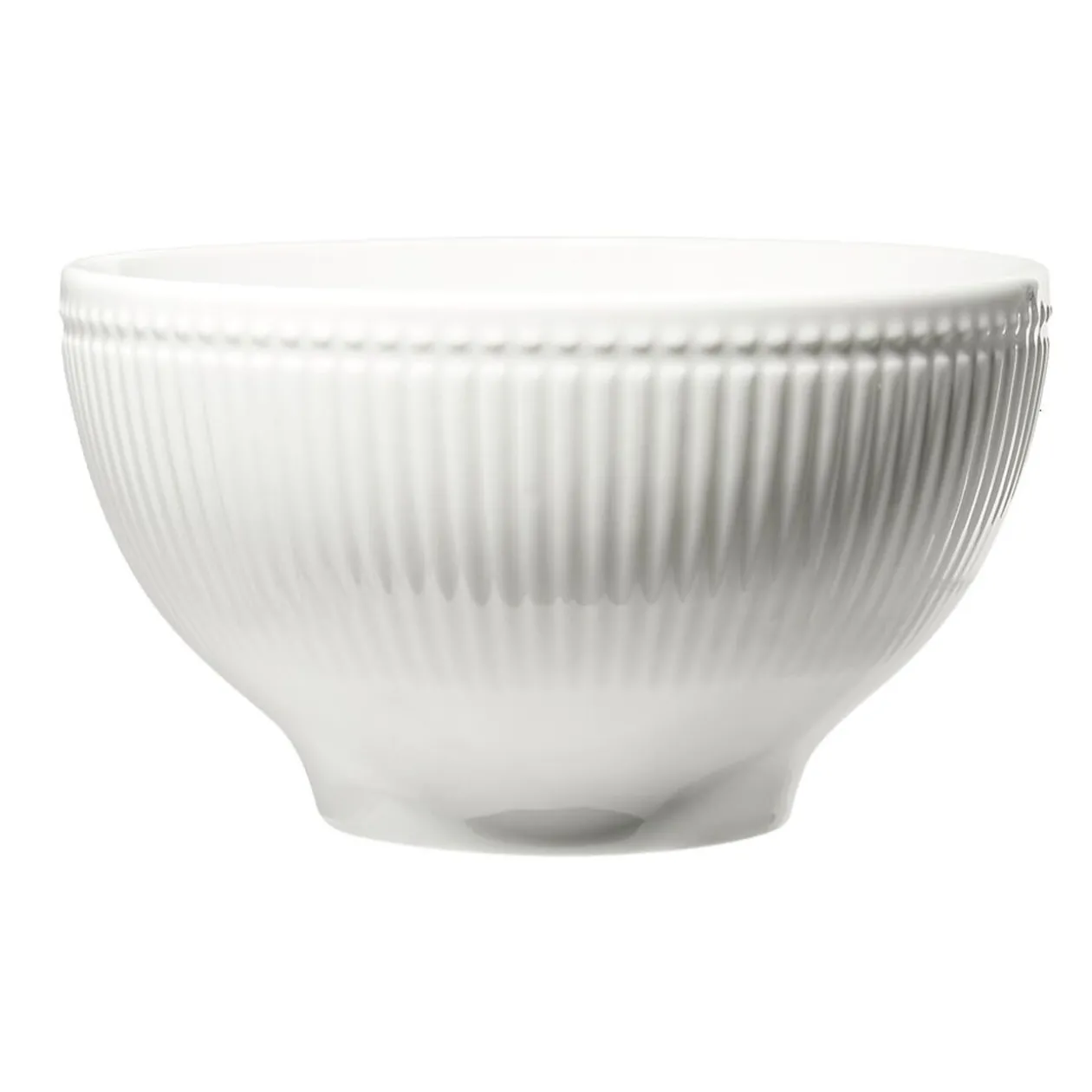 Bol Colombe en porcelaine striée blanc Ø15xH8cm