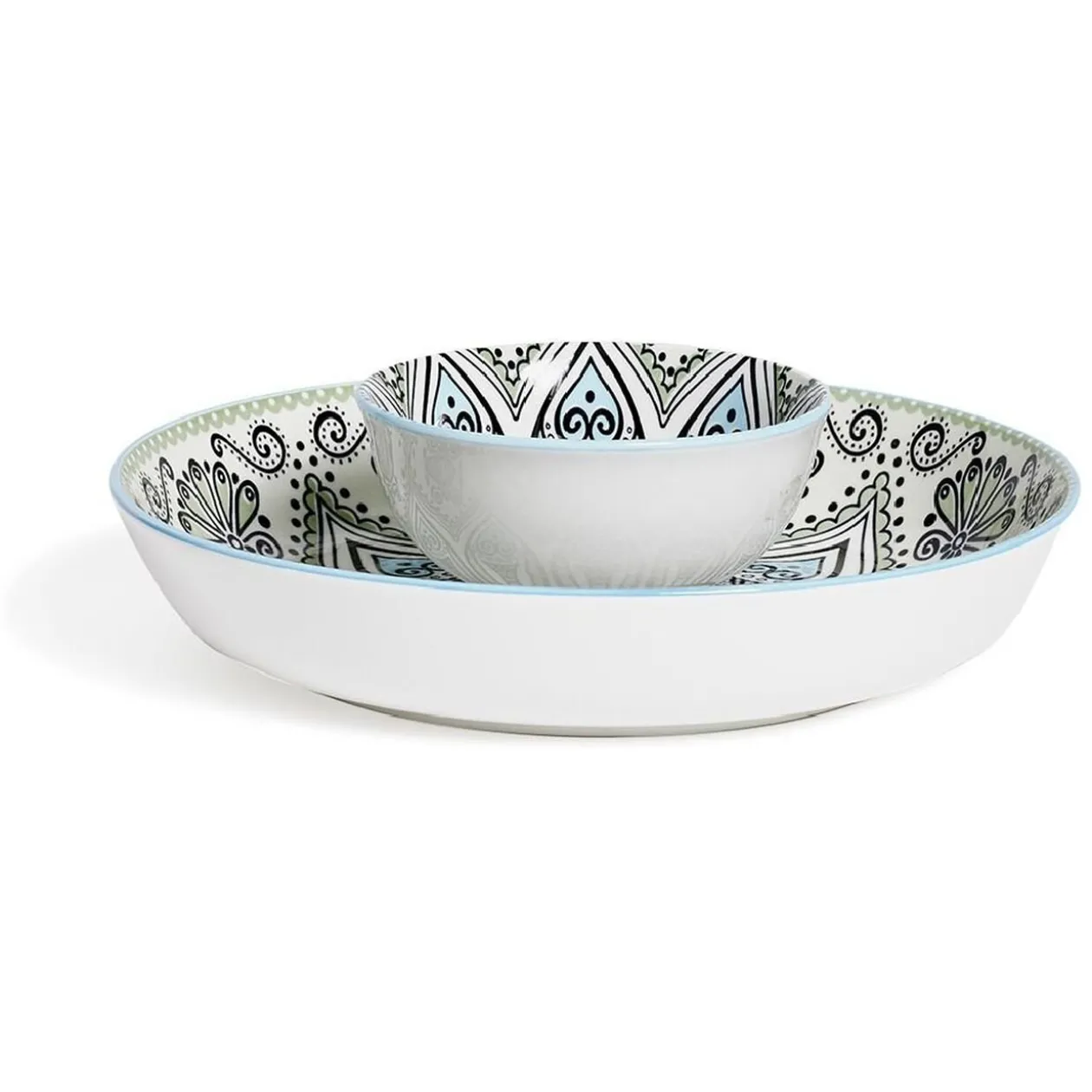 Bol décor oriental porcelaine Ø11,5xH6cm