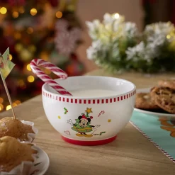 Bol Disney Mickey grès blanc et rouge Ø14cm