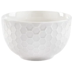 Bol embossé blanc x4