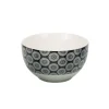 Bol en porcelaine motif rosace noir blanc