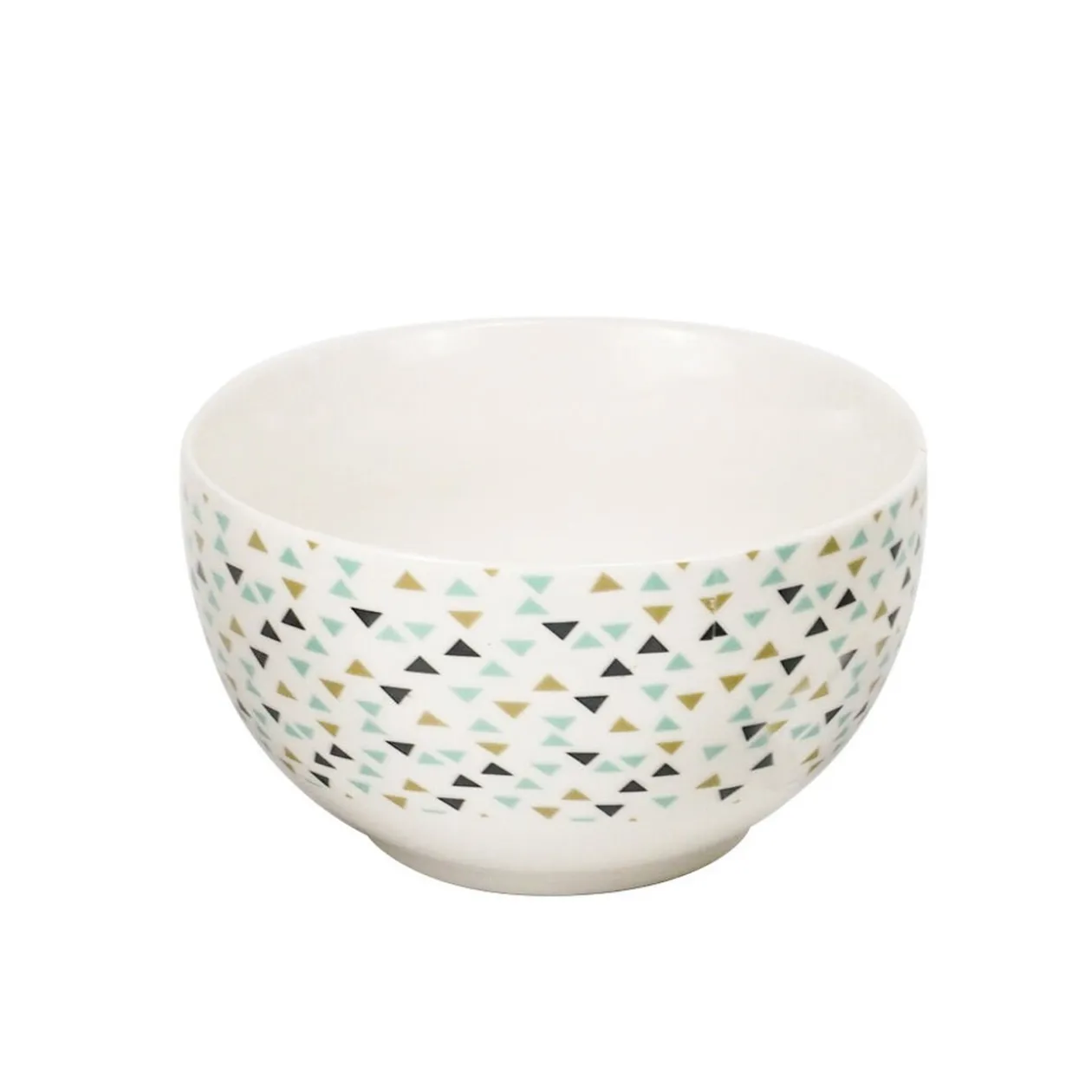 Bol en porcelaine motif triangle multicolore