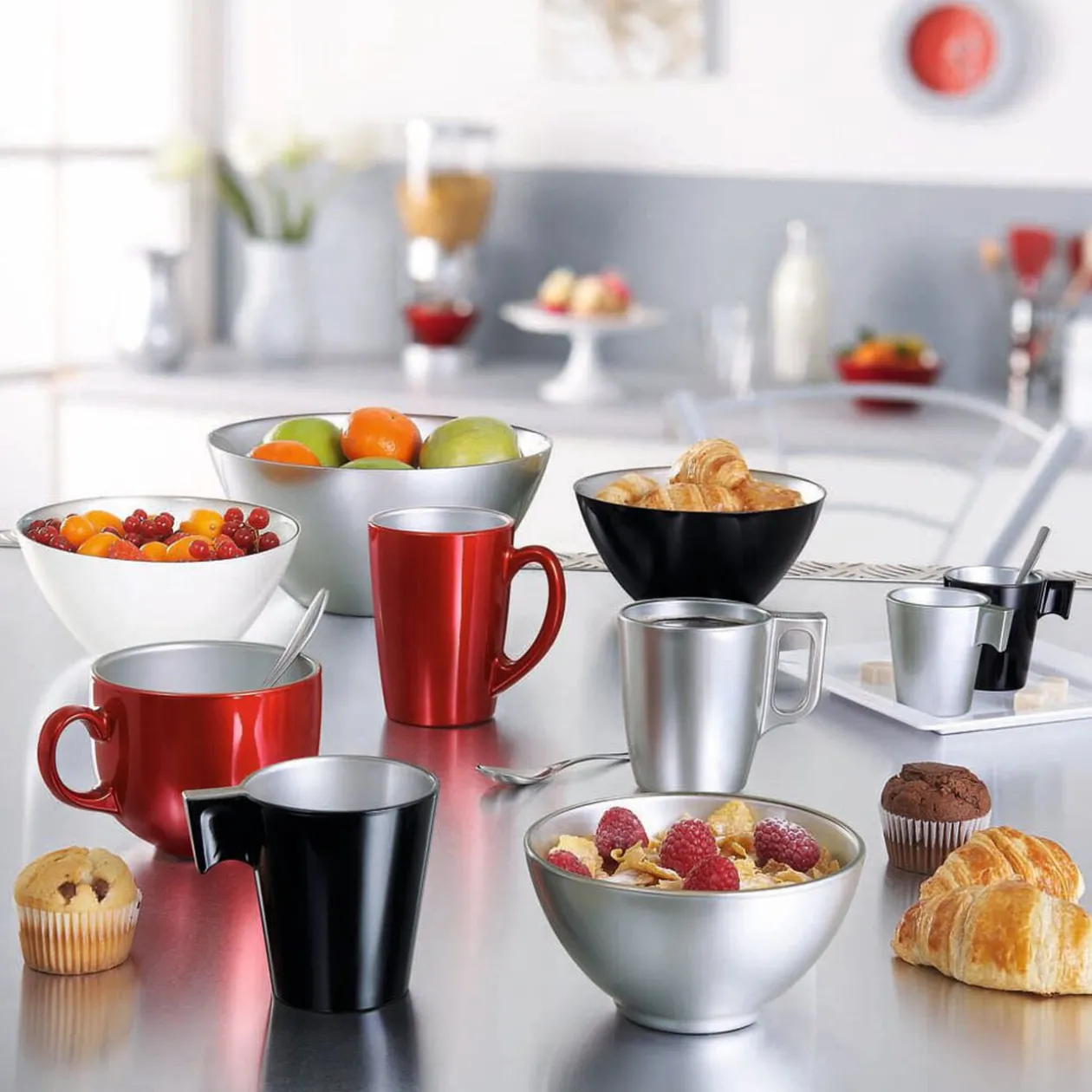 Bol en verre trempé Luminarc flashy argenté 50 cl