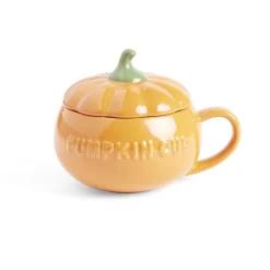 Bol forme citrouille avec couvercle et poignée Ø14cm
