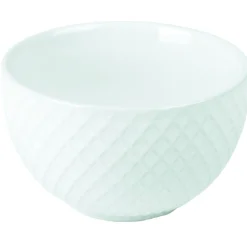 Bol grès embossé blanc crème x4