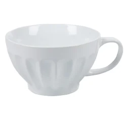 Bol jumbo blanc cotelé