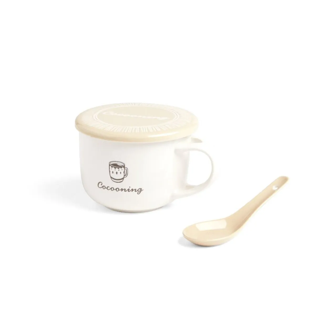 Bol jumbo 62cl avec cuillère et couvercle cocooning