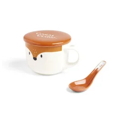 Bol jumbo 62cl avec cuillère et couvercle renard