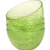 Bol plastique vert martelé x4