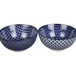 Bol rond Olympe motif graphique bleu blanc