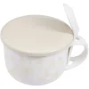 Bol soupe jumbo 62cl et cuillère porcelaine nature
