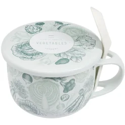 Bol soupe jumbo 62cl et cuillère porcelaine nature