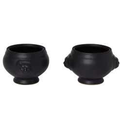 Bol tête de lion noir mat x6