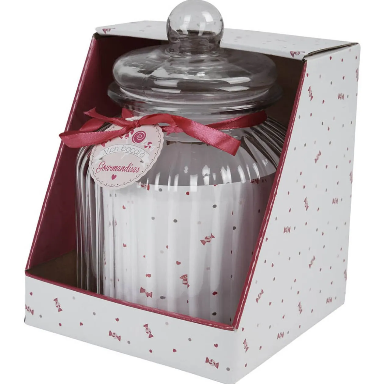 Bonbonnière transparente hermétique en verre 3 L