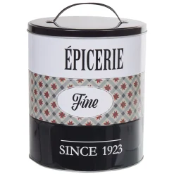 Boîte à 3 compartiments carreaux de ciment noir et blanc